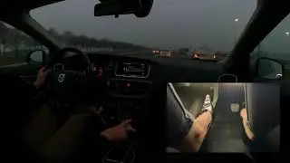 ✳️REVERSE DRIVING FOREST🌳driving HIGHWAY🛣COUNTRY ROADS🏞jeans, pointed pumps👠 Volvo V40, Car ASMR