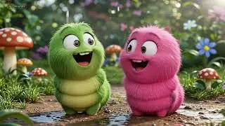 Cute Caterpillars Play in the Rain | Fun Kids Cartoon 🌧️