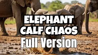Cutest Chaos Ever: Elephant Calf Outshines Herd In MudParty | Full