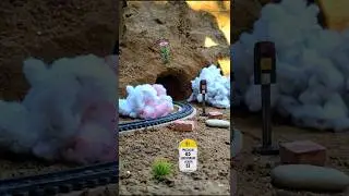 Train Tunnel Explosion Scene | Realistic Diorama Railway Setup