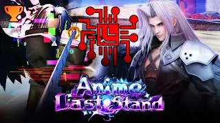 Glitched Glorious Sephiroth Showcase in Anime Last Stand Roblox Max Skill Tree One Winged Angel