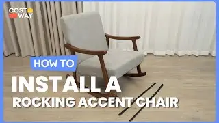 How to Install the Nursery Rocking Accent Chair with Rubber Wood Armrests | JV11386 #costway #howto