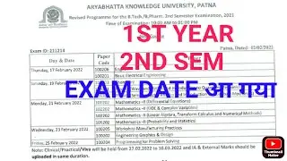 Aku 2nd Sem Exam date