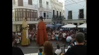 GEGANTS D'ALAIOR  LLOREN&Ccedil; I EULALIA PRIMER BALL 2015 DE SES FESTES PATRONALS EN SA RONDALLA D'ALAIOR