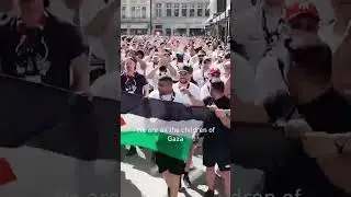 PSG supporters chant &lsquo;We are all the children of Gaza&rsquo; ahead of UEFA final