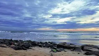 Tranquil Slow-Motion Ocean Waves at Sunrise | WaveStockFootage.com