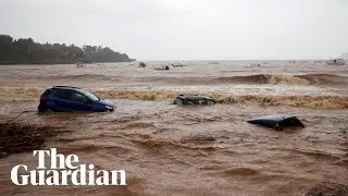 Cars swept into sea as Storm Daniel batters Greek islands
