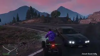 GTA 5 going up Mount Chiliad on a quad bike