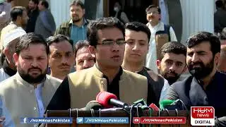 Kamran Bangash talks to media