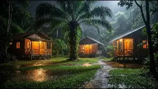 Rain Sounds for Sleeping 🌙 Heavy Rain Ambience at Night for Deep Sleep, Calm Thoughts & Relaxation