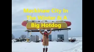 Mackinaw City Michigan in the winter.