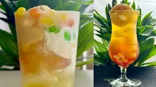 2 Stunning Drinks with Peach Sherbet | Colorful Ice + Creamy Float 🍑✨