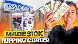 MAKING $10,000 FLIPPING SPORTS CARDS & GAMBLING AT THE NATIONAL CARD SHOW