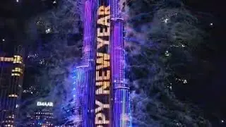 Dubai Burj Khalifa One of the most Awesome Fireworks 🎆  10 minute long 