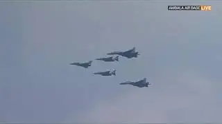 #rafaleinduction  Indian air force fighter aircrafts during rafale induction ceremony.