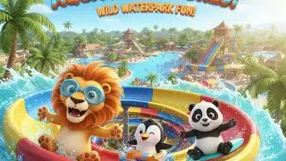 Fun animal name learning - animals in waterpark 