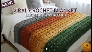 Everyone Is Crocheting This Blanket 😍 Step-by-Step Guide
