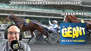 🔴🏇Pronostic G&eacute;ant @GenybetTurf Samedi 3 Janvier 2026. R1 VINCENNES🔴🏇