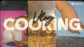 Cooking dinner |chopping onions|cutting potatoes |defrost meat |cook rice|South African YouTuber 