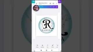 Ramsha Name Logo 🌸 | How to Design Logo on Canva | Create Logo on Canva | Free Logo on Canva