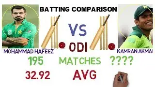 Mohammad Hafeez Kamran Akmal Batting Comparison||Centuries, Match, Runs, Highest, Records & More