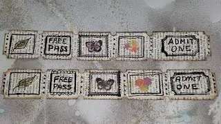 Junk Journal ~ Using Up Book Pages  Ep 19~ Easy Handmade Tickets! Fun Tutorial! The Paper Outpost!