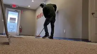 Epoxy flake floor at Rogue Ink #epoxyfloorcoatings #epoxyfloor #ballistix