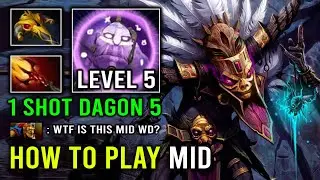 How to Play Mid Witch Doctor in 7.33 with 1 Shot Level 5 Dagon Max Burst Magic Damage Dota 2