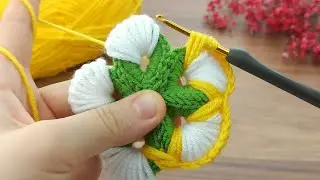 Wow⚡💯 You won't believe I did this with crochet !!! very easy crochet motif making #crochet