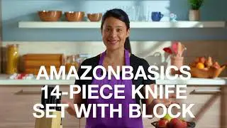 AmazonBasics 14-Piece Knife Set with Block