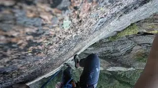 Lead Climbing Pitch 2 of Lost in Time 5.10 at the Coliseum in South St Vrain Canyon, Lyons Colorado.