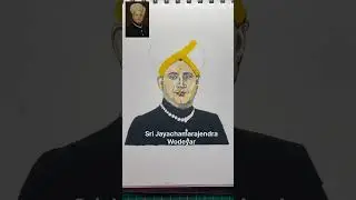 A hand drawn sketch of Sri Jayachamarajendra Wodeyar, capturing his regal presence #simplysketching