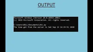 TCP/IP Day Time client server using Python