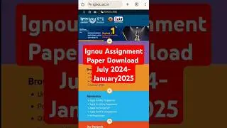 How To Download IGNOU Assignments (2024-25) #ignou