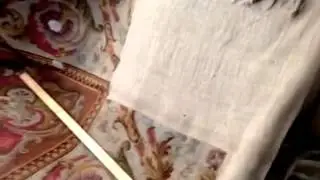 Antique Savonerie needlepoint rug restoration