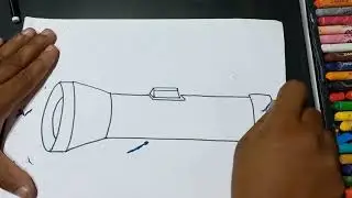 torch light drawing//torch light drawing easy//draw a torch light//easy torch light drawing||