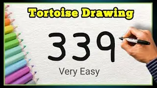 Beautiful Tortoise Drawing | Simple Tortoise Drawing For Beginners |How to Draw Tortoise from number