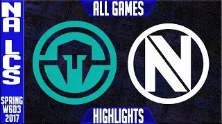 Immortals vs Envyus Highlights All Games - NA LCS W6D3 Spring 2017 - IMT vs NV All Games