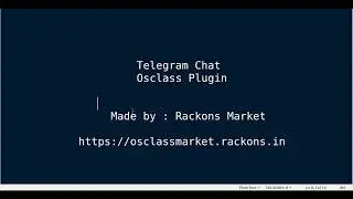 Telegram Chat Plugin for Osclass - Rackons - Seller Buyer Chat Osclass Plugin #osclass #rackons