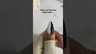 Reverse ombr&eacute; nails on almond gel x tips, diy nails at home, Pinterest inspired