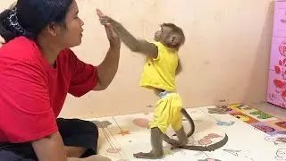 Jason Energetic Playful With Mom After Bathing Eating Breakfast