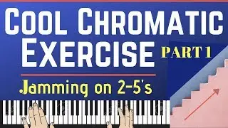 COOL CHROMATIC EXERCISE:(Part 1) Develop your skills, ears, and keyboard knowledge. 2-5's.