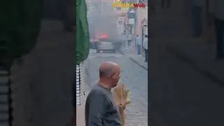 INCENDIO DE UN COCHE CUANDO CIRCULABA EN LA CALLE CRIST&Oacute;BAL COL&Oacute;N (LA HUERTA) DE UTRERA