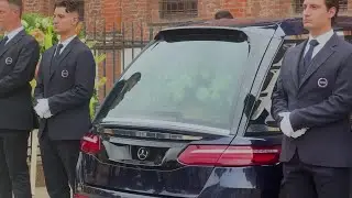 Funerali Pellegrini, l'arrivo del feretro alla Basilica di Sant'Ambrogio