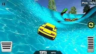 Frozen Water Slide Car Race - Racing Car Simulator - Android Gameplay FHD