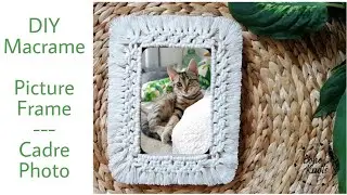 DIY Macrame Frame Easy Tutorial w/scrap cords EN-FR Tuto Facile Cadre avec vos chutes de cordes