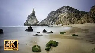 【4K】Relaxing Early Morning Walk in a Wonderful Wild Beach | Ocean Wave Sounds ASMR