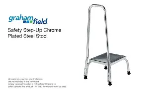 Graham-Field&trade; Safety Step-Up Chrome Plated Steel Stool