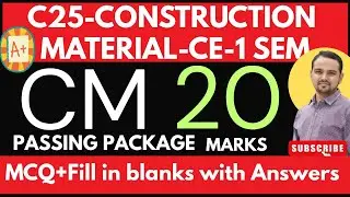 C25 Construction Material passing package|CM DIPLOMA PASSING PACKAGE|CM DIPLOMA IMPORTANT QUESTIONS