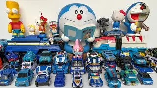 How to Assemble BLUE Transformers  Collection Robot Car Toys: OPTIMUS PRIME POLICE TRUCK TRAIN CRANE